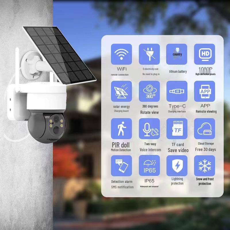 Вулична 360° WiFi камера безпеки на сонячній батареї з віддаленим доступом з мобільного
Вулична 360° WiFi камера безпеки на сонячній батареї з віддаленим доступом з мобільного