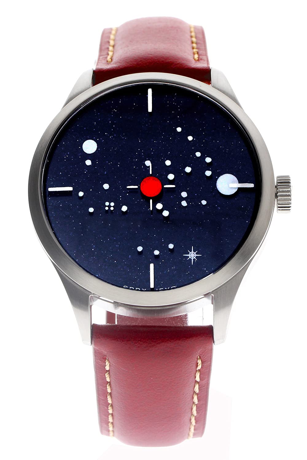 Orion Trifoglio Italia ORION SPAX151SS Constellation Starry Sky Mystery Dial Rotating Disc Dial Mechanical Watch Italian Watch Red Calf Leather Strap
Orion Trifoglio Italia ORION SPAX151SS Constellation Starry Sky Mystery Dial Rotating Disc Dial Mechanical Watch Italian Watch Red Calf Leather Strap