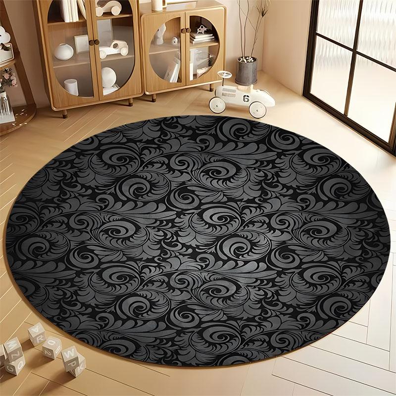Elegant Black Swirl Pattern Round Carpet for Living Spaces round carpet for home sofa bedroom, gift Diameter 60cm
Elegant Black Swirl Pattern Round Carpet for Living Spaces round carpet for home sofa bedroom, gift Diameter 60cm
