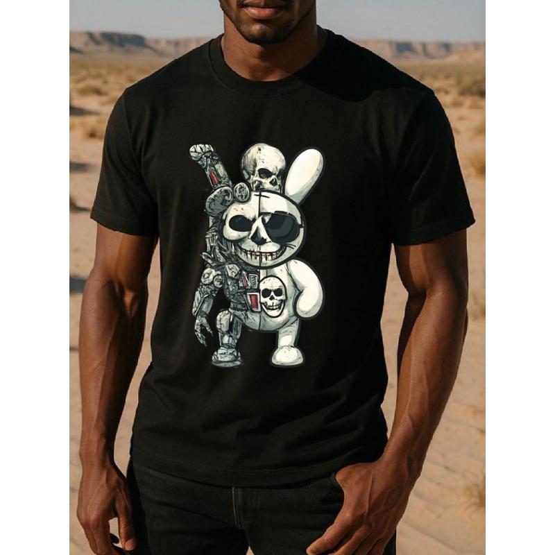 European sizes Double-sided Skull Rabbit Men s Printed Short-sleeved T-shirt, Regular Short-sleeved T-shirt, 4XL чорний
European sizes Double-sided Skull Rabbit Men s Printed Short-sleeved T-shirt, Regular Short-sleeved T-shirt, 4XL чорний