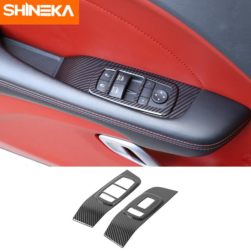 SHINEK Car Interior Carbon Fiber Door Window Lift Button Panel Decoration Cover For Dodge Challenger 2015-
SHINEK Car Interior Carbon Fiber Door Window Lift Button Panel Decoration Cover For Dodge Challenger 2015-