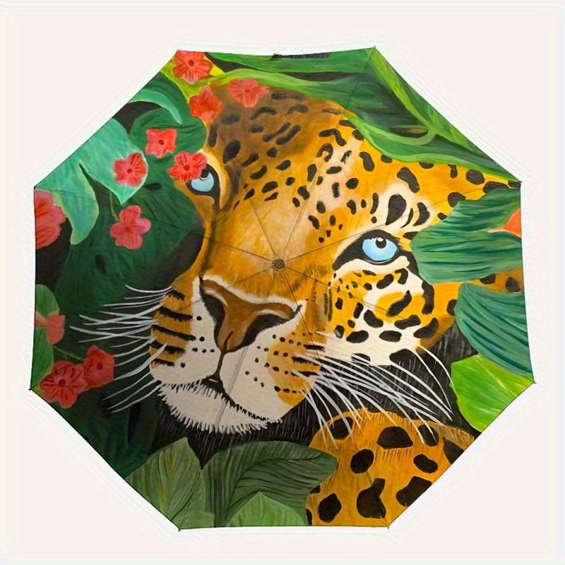 1pc Leopard Print Automatic Folding Umbrella, Portable & Foldable Design with 8 Ribs, Casual Outdoor Accessory Halloween and Christmas gifts
1pc Leopard Print Automatic Folding Umbrella, Portable & Foldable Design with 8 Ribs, Casual Outdoor Accessory Halloween and Christmas gifts