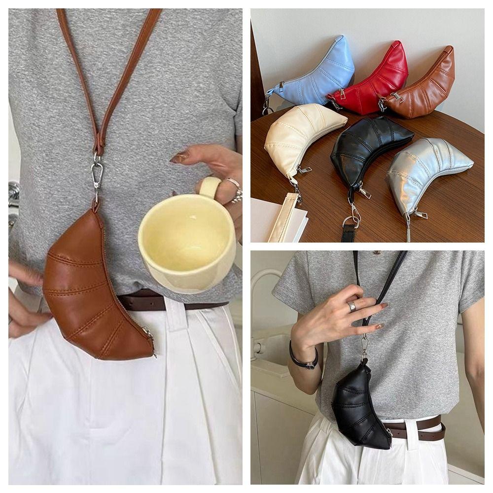 PU Leather PU Croissant Bag Silver Lanyard Wallet Fashion Hanging Neck Coin Purse Outdoor синій 
PU Leather PU Croissant Bag Silver Lanyard Wallet Fashion Hanging Neck Coin Purse Outdoor синій