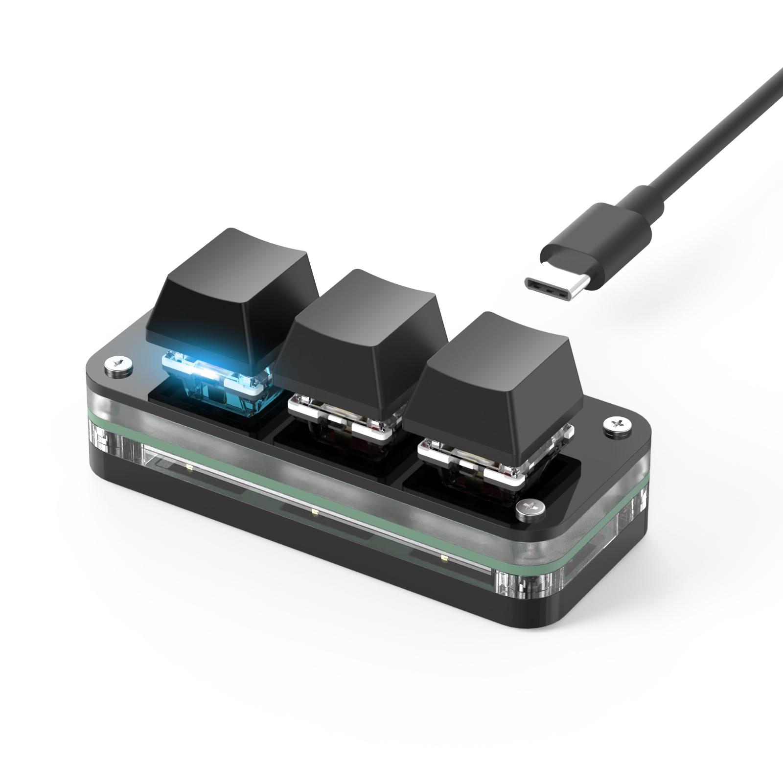 USB-C Кастомна Клавіатура Міні Копіювати Вставити 2 3 6 Клавіш Ручка зі Світлодіодним RGB Світлом Механічні Гаряча Заміна Програмовані Макро Клавіатури Red Switch
USB-C Кастомна Клавіатура Міні Копіювати Вставити 2 3 6 Клавіш Ручка зі Світлодіодним RGB Світлом Механічні Гаряча Заміна Програмовані Макро Клавіатури Red Switch