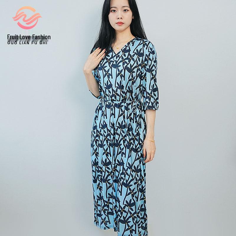 Elegant Floral V-Neck Waist-Gathering Mulberry Silk Dress for Spring/Summer XXL
Elegant Floral V-Neck Waist-Gathering Mulberry Silk Dress for Spring/Summer XXL