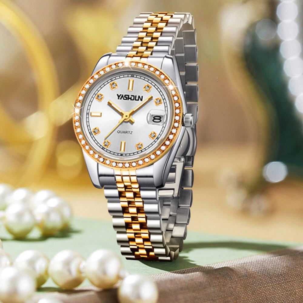 YASHIDUN 5068 Stylish Women Quartz Watch Steel Strap Rhinestone Decor Luminous Watch White Dial
YASHIDUN 5068 Stylish Women Quartz Watch Steel Strap Rhinestone Decor Luminous Watch White Dial