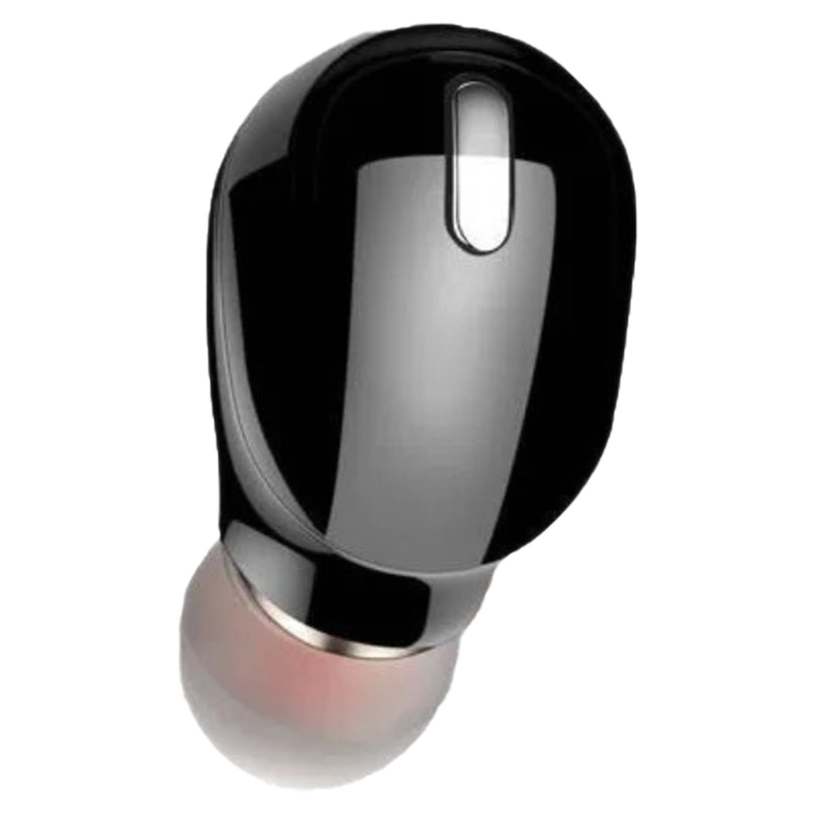 Bluetooth-наушники-вкладыши, одиночные скрытые наушники-вкладыши для использования в автомобиле и офисе, водонепроницаемость IPX5 с длительным сроком службы батареи чёрный