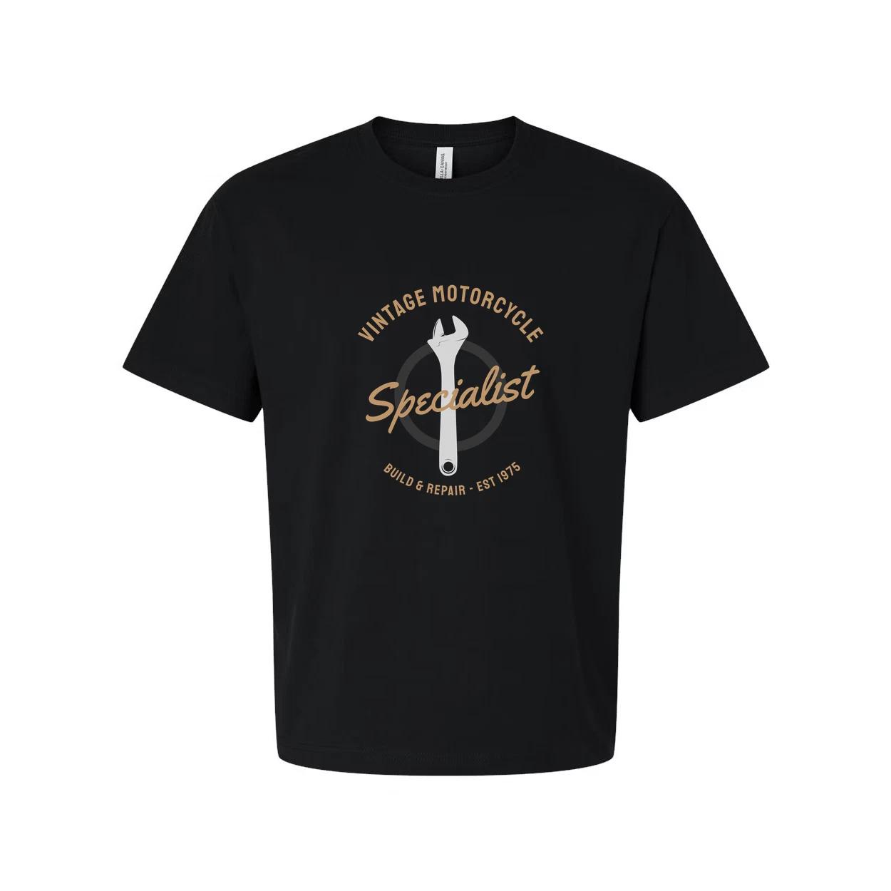 Vintage Motorcycle Specialist Graphic Tee For Enthusiasts Build And Repair Est 1 3XL
Vintage Motorcycle Specialist Graphic Tee For Enthusiasts Build And Repair Est 1 3XL