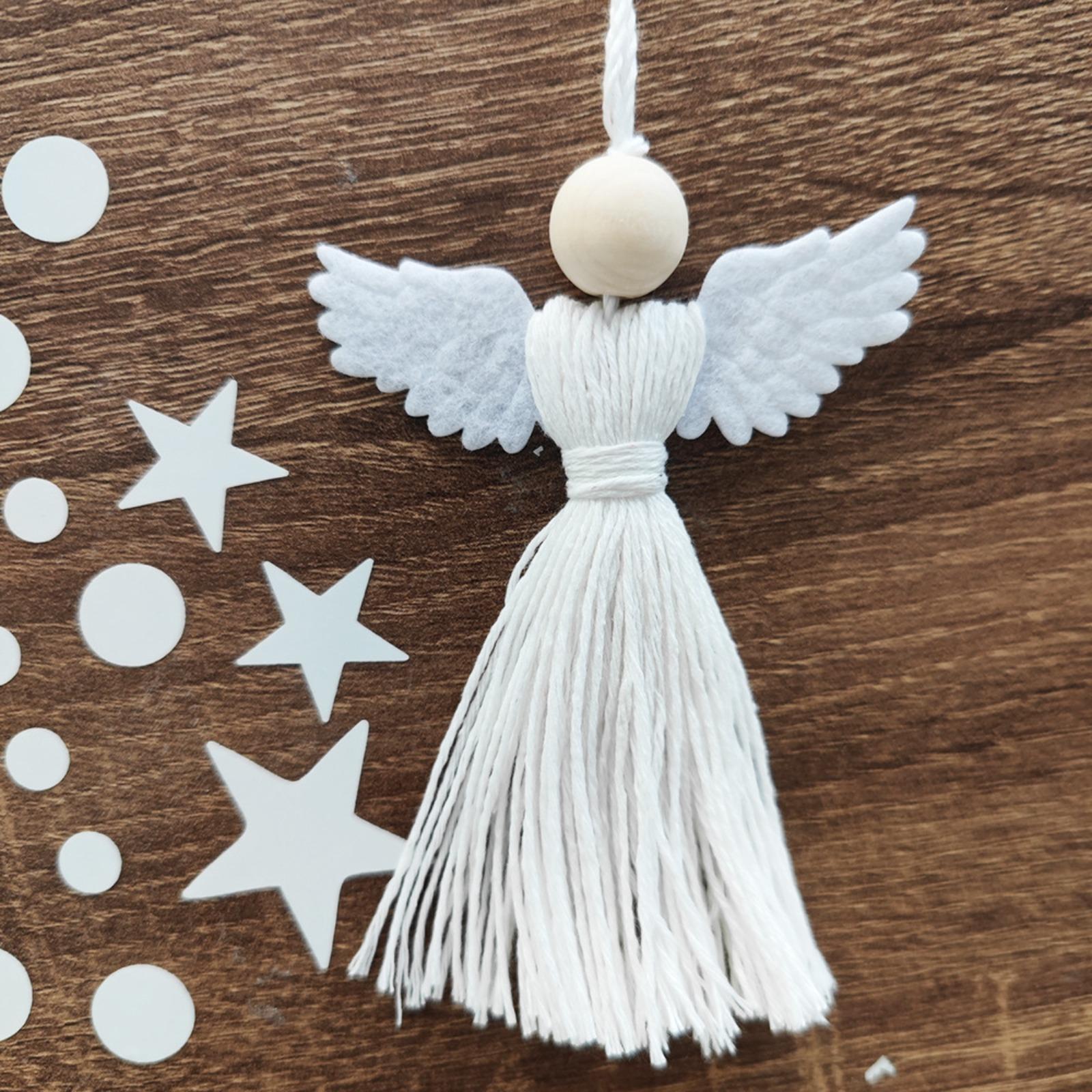 Hand Woven Pendant, Set of 6 Angel Shape with Natural Wood Bead for Christmas Tree Party Hanging Ornament Home Decor Supplies бежевий
Hand Woven Pendant, Set of 6 Angel Shape with Natural Wood Bead for Christmas Tree Party Hanging Ornament Home Decor Supplies бежевий