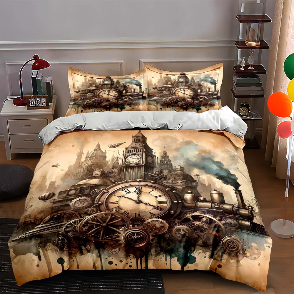 Steampunk clockwork city Bedding Duvet cover sets Duvet covers Pillowcases gifts (1 * Duvet Cover 2 * Pillowcases, without duvet insert) 135x200cm
Steampunk clockwork city Bedding Duvet cover sets Duvet covers Pillowcases gifts (1 * Duvet Cover 2 * Pillowcases, without duvet insert) 135x200cm
