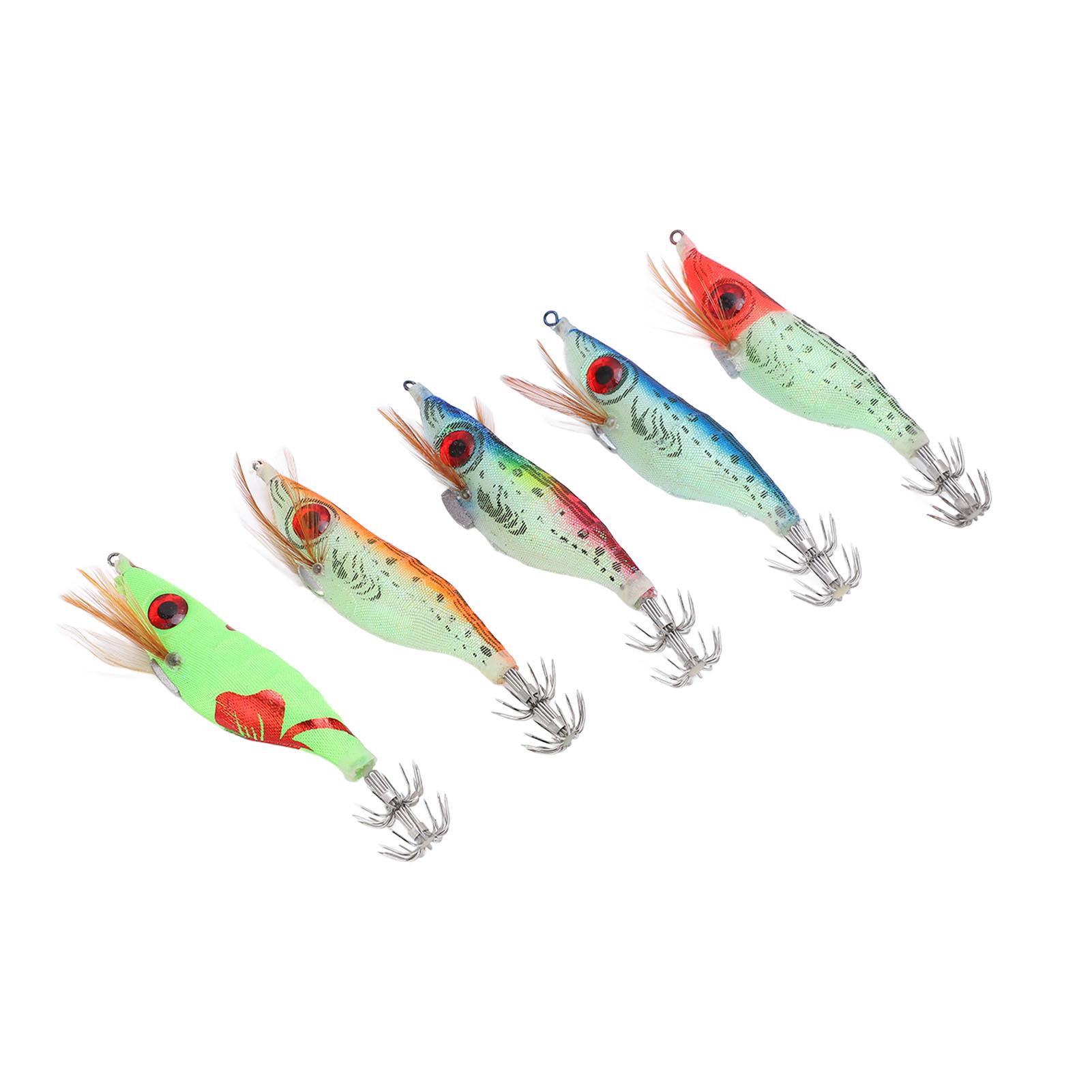 5 шт. Приманка для креветки из искусственного дерева Рыболовный воблер Джиг для кальмара Искусственные приманки со светящимся крючком
5 шт. Приманка для креветки из искусственного дерева Рыболовный воблер Джиг для кальмара Искусственные приманки со светящимся крючком