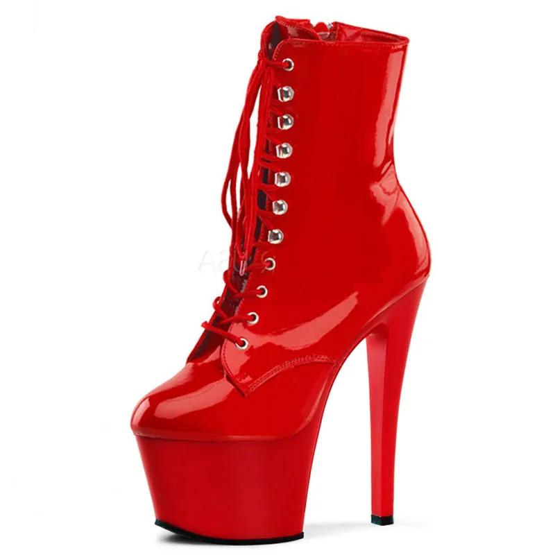 British Style Women Boots Mid Calf New Front Tie Strap Short Boots Steel Pole Dance Nightclub High Heel17CM Stiletto Women Shoes 46 червоний
British Style Women Boots Mid Calf New Front Tie Strap Short Boots Steel Pole Dance Nightclub High Heel17CM Stiletto Women Shoes 46 червоний