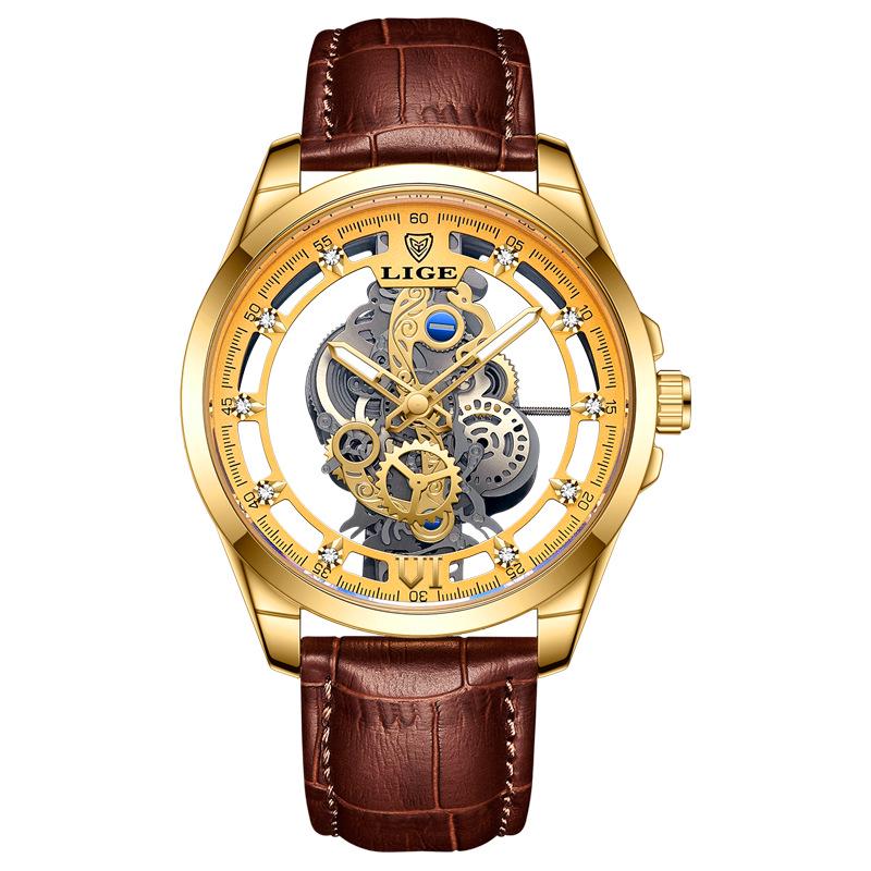 LIGE Men s Skeleton Quartz Watch: Transparent, New Concept, Business, Waterproof.
LIGE Men s Skeleton Quartz Watch: Transparent, New Concept, Business, Waterproof.
