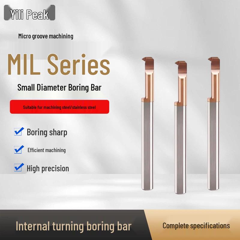 MIL Shock-Resistant Tungsten Carbide Boring Bar for CNC Lathe - Small Aperture Stainless Steel Tool Holder. 1.4R0.03, 4mm x 4mm Shank, 50mm
MIL Shock-Resistant Tungsten Carbide Boring Bar for CNC Lathe - Small Aperture Stainless Steel Tool Holder. 1.4R0.03, 4mm x 4mm Shank, 50mm