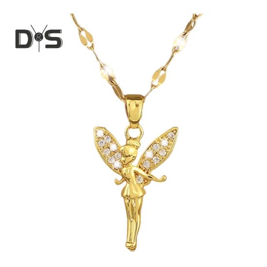 Женское ожерелье с подвеской в виде цветочной феи, декором из стразов, регулируемой цепочкой, стильное ожерелье из сплава для повседневной носки и подарков золотистый
Женское ожерелье с подвеской в виде цветочной феи, декором из стразов, регулируемой цепочкой, стильное ожерелье из сплава для повседневной носки и подарков золотистый