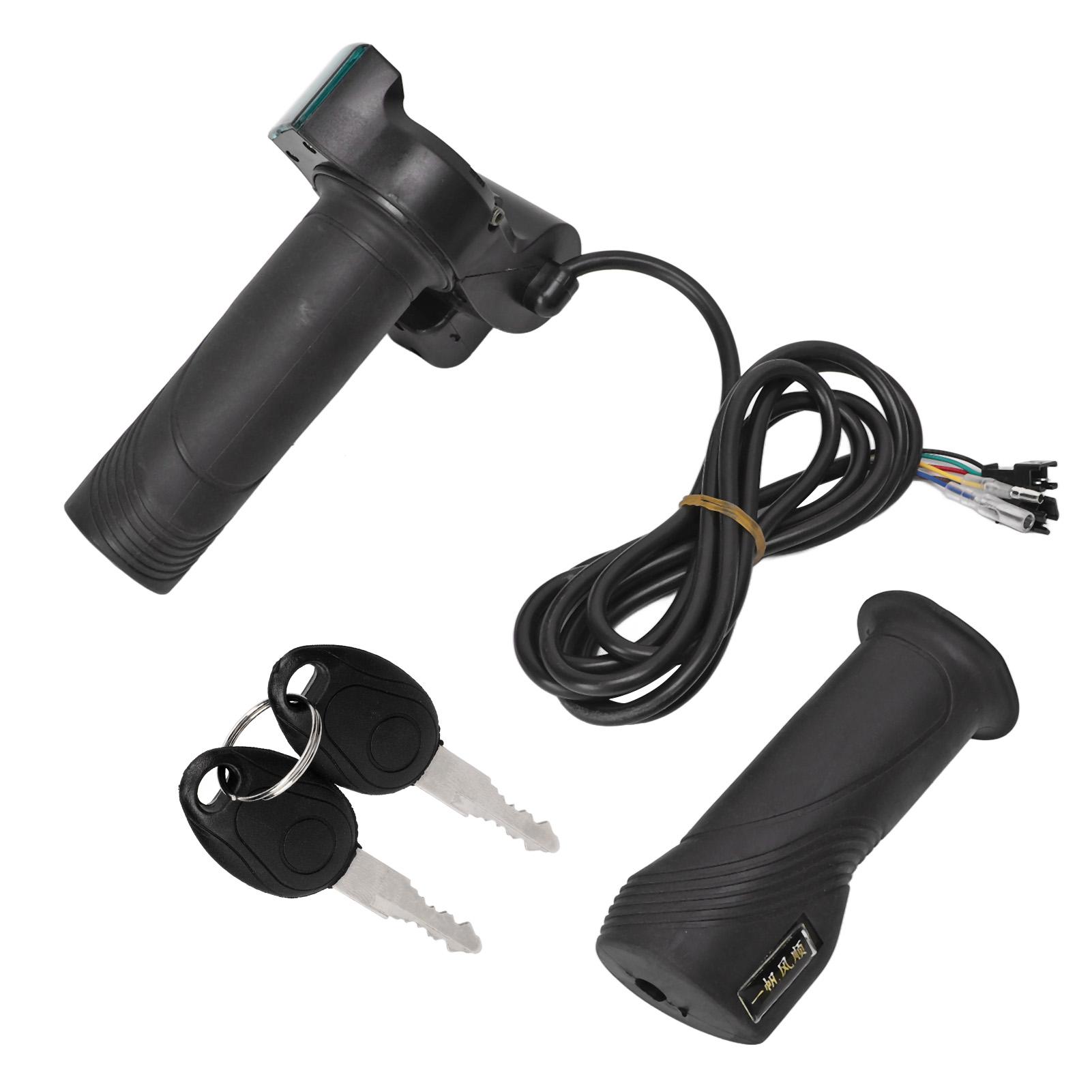 2 PCS Electric Bike Throttle Handle Kit Speed Control Handle Grip with Red Font Screen Lock Key Bike Retrofit Accessories
2 PCS Electric Bike Throttle Handle Kit Speed Control Handle Grip with Red Font Screen Lock Key Bike Retrofit Accessories
