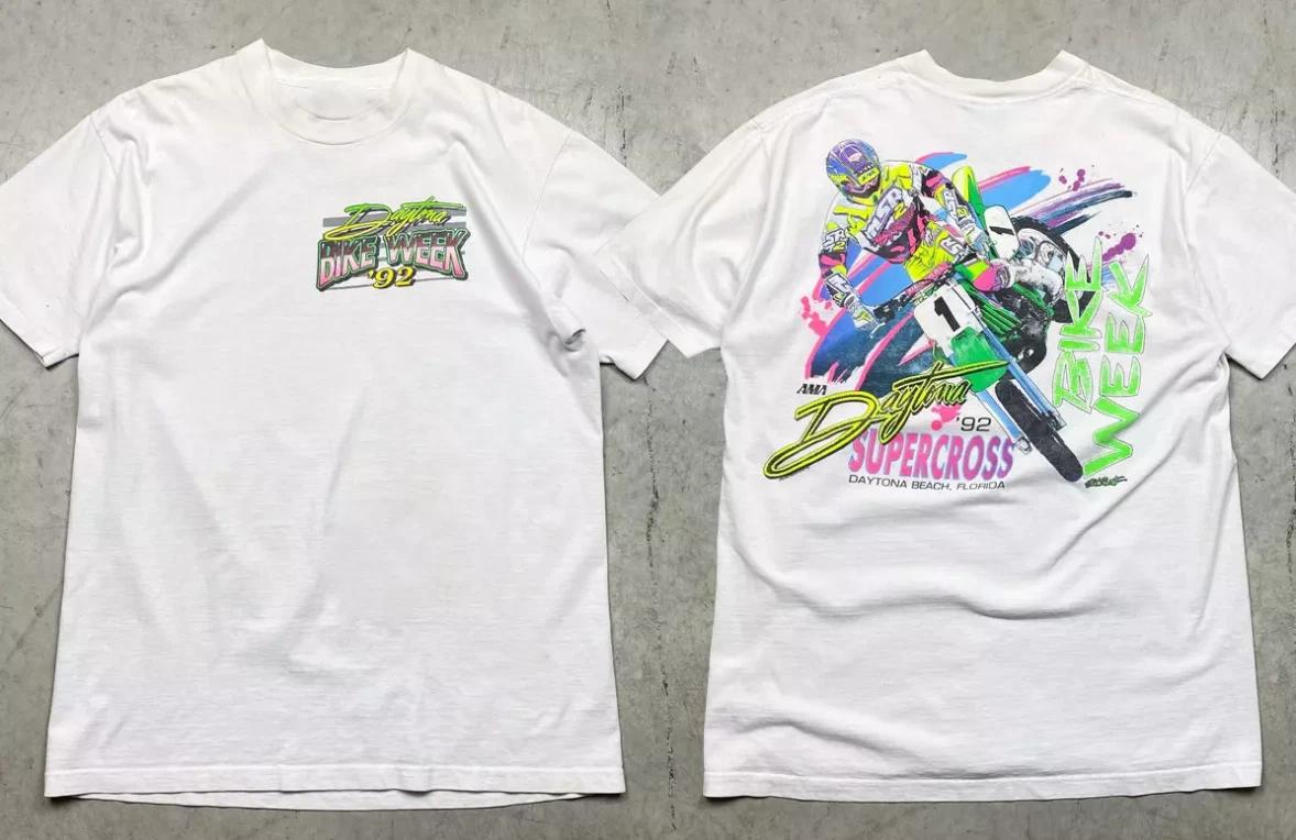 Vtg Shirt 1992 Daytona Supercross T-Shirt Featuring Mike Larocco M
Vtg Shirt 1992 Daytona Supercross T-Shirt Featuring Mike Larocco M