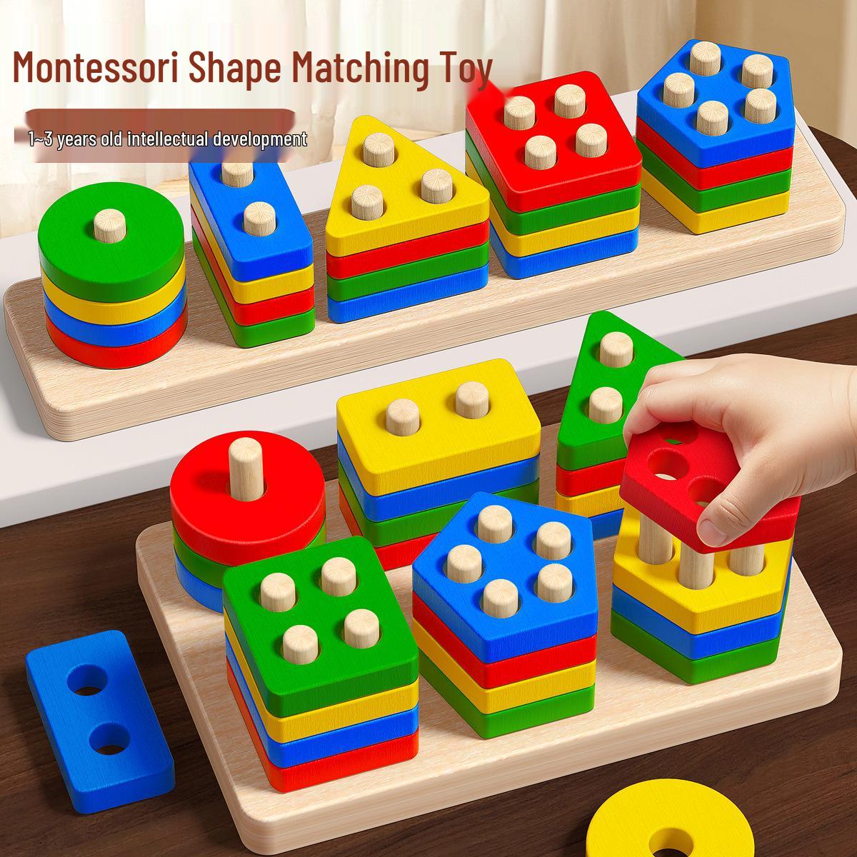 Montessori Geometric Stacking Rings - Early Education Shape Puzzle for Kids Aged 0-3 Years, Building Blocks for 1-Year-Old Intellectual Development.
Montessori Geometric Stacking Rings - Early Education Shape Puzzle for Kids Aged 0-3 Years, Building Blocks for 1-Year-Old Intellectual Development.