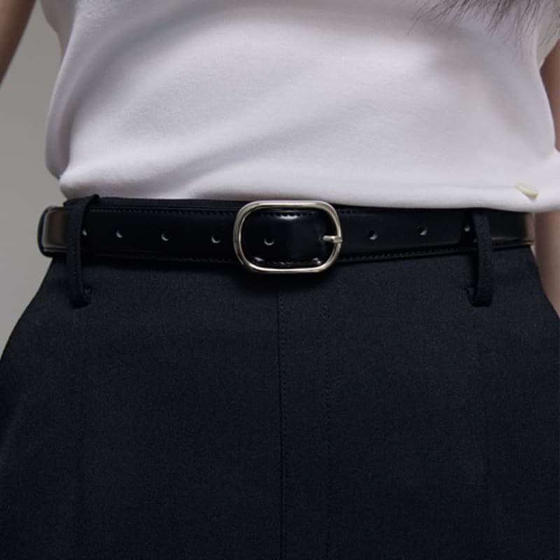 38comeoncommon Тонкий квадратный кожаный ремень 25 мм (Глянцевый серебристый) FREE
38comeoncommon Тонкий квадратный кожаный ремень 25 мм (Глянцевый серебристый) FREE