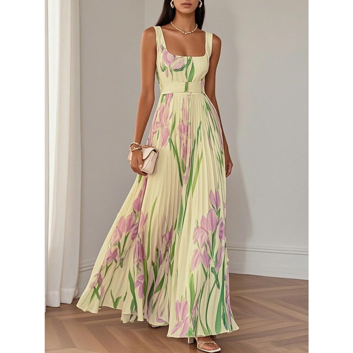 Women s European American Style Floral Printed Pleated Sling Long Maxi Dress 3XL
Women s European American Style Floral Printed Pleated Sling Long Maxi Dress 3XL