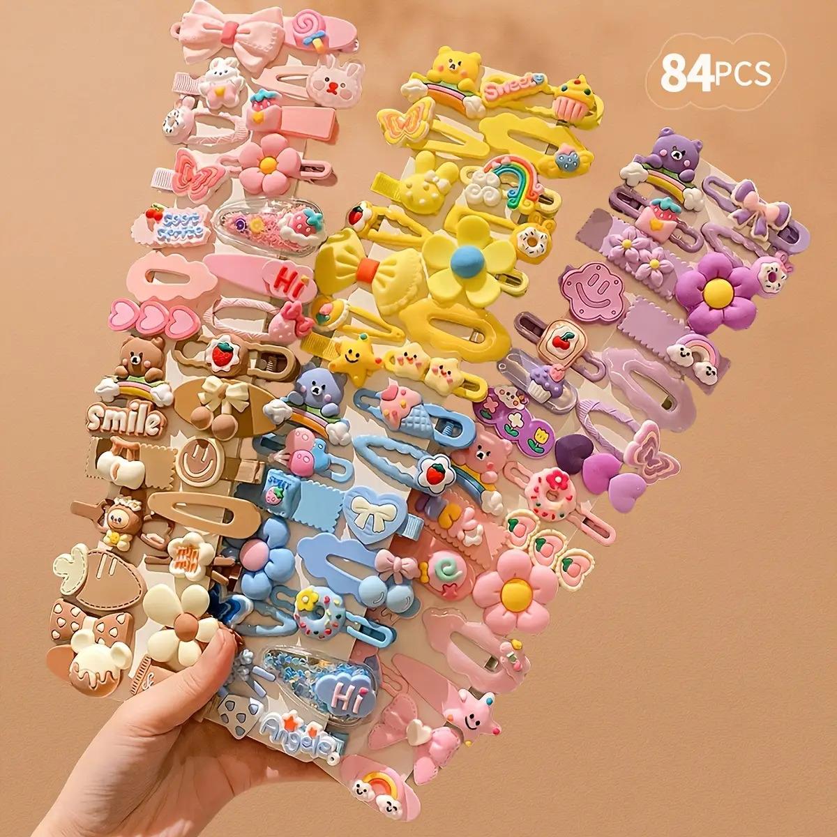 high quality84pcs Cute Sweet Style Hair Clips for s - Pastel & Vibrant Colors with Hearts, Flowers, Animals, Bows, joyful Faces & Music Notes - 84 colorful hairpins
high quality84pcs Cute Sweet Style Hair Clips for s - Pastel & Vibrant Colors with Hearts, Flowers, Animals, Bows, joyful Faces & Music Notes - 84 colorful hairpins