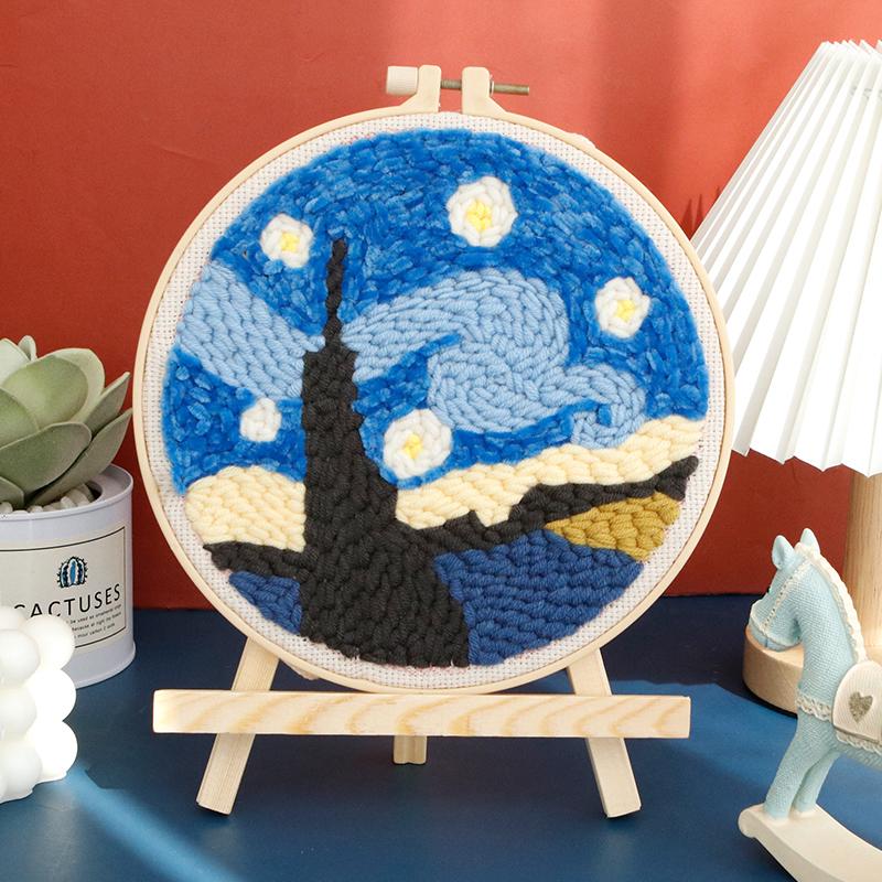 CHENISTORY Punch Needle Kit Scenery Punch Embroidery Kits for Adults Beginner Starry Sky Punch Needle Fabric, Hoops Yarns and S 20*20cm
CHENISTORY Punch Needle Kit Scenery Punch Embroidery Kits for Adults Beginner Starry Sky Punch Needle Fabric, Hoops Yarns and S 20*20cm