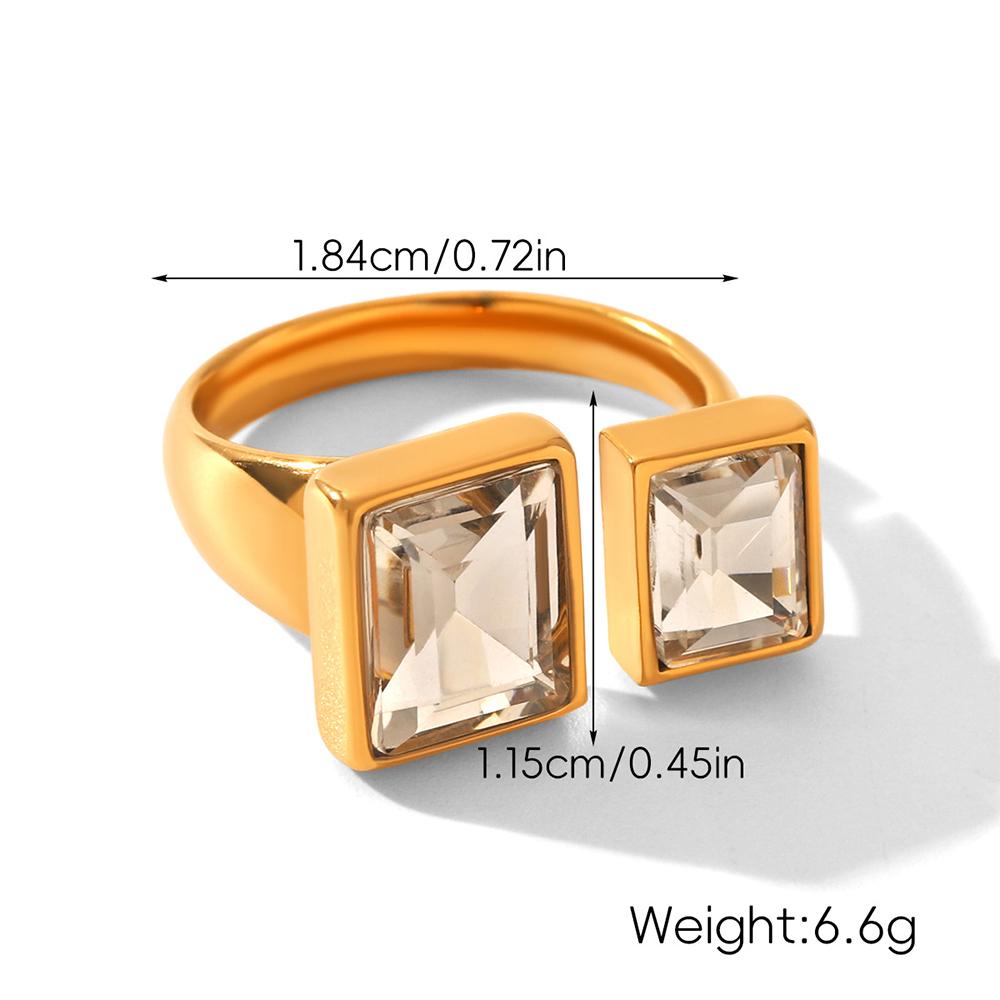 Luxury Colorful Geometric Square Round Zircon Stainless Steel Open Rings for Women Girl 18K Gold Plated Aesthetic Zircon Party
Luxury Colorful Geometric Square Round Zircon Stainless Steel Open Rings for Women Girl 18K Gold Plated Aesthetic Zircon Party