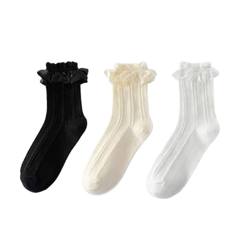 3 Pairs Elastic Ankle Socks With Decorative Lace Trim Moisture Wicking Fabric Casual Socks For Women and Girls 1
3 Pairs Elastic Ankle Socks With Decorative Lace Trim Moisture Wicking Fabric Casual Socks For Women and Girls 1