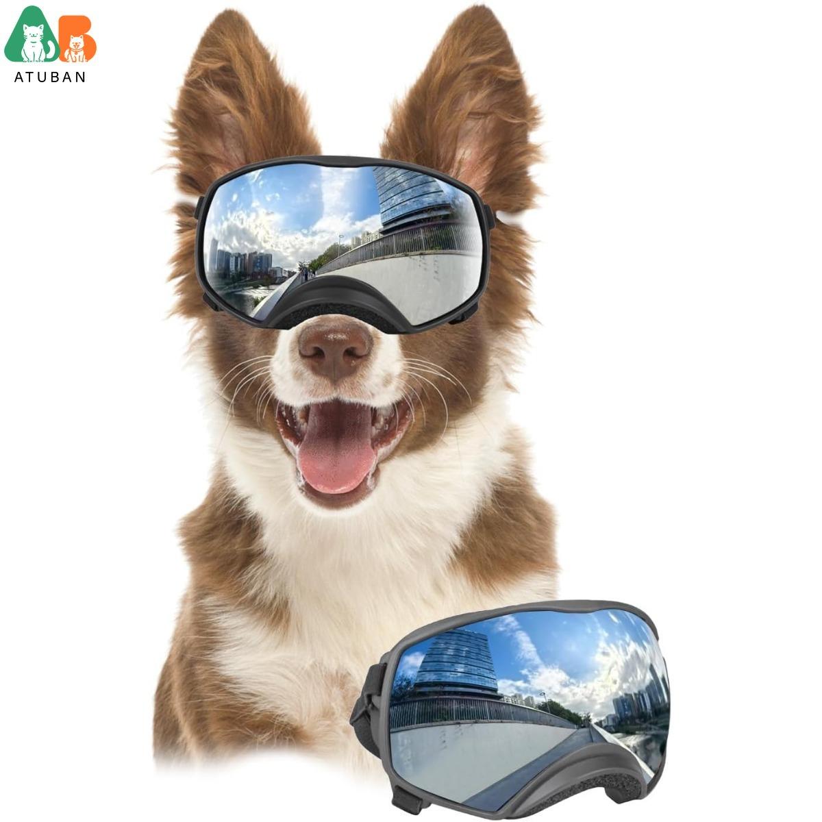 ATUBAN Dog Goggles for Medium to Large Breed, UV Protection Dog Sunglasses Wide Version Windproof Eye Wear for Outdoor Driving срібний
ATUBAN Dog Goggles for Medium to Large Breed, UV Protection Dog Sunglasses Wide Version Windproof Eye Wear for Outdoor Driving срібний