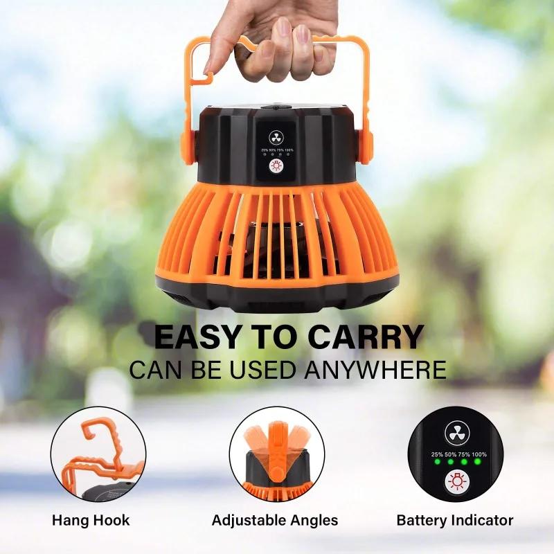 USB Portable Rechargeable Adjustable Speed Lantern Camping Fan With LED Lights For Tent 5200mAh Battery Operated Powered 2.5 W
USB Portable Rechargeable Adjustable Speed Lantern Camping Fan With LED Lights For Tent 5200mAh Battery Operated Powered 2.5 W