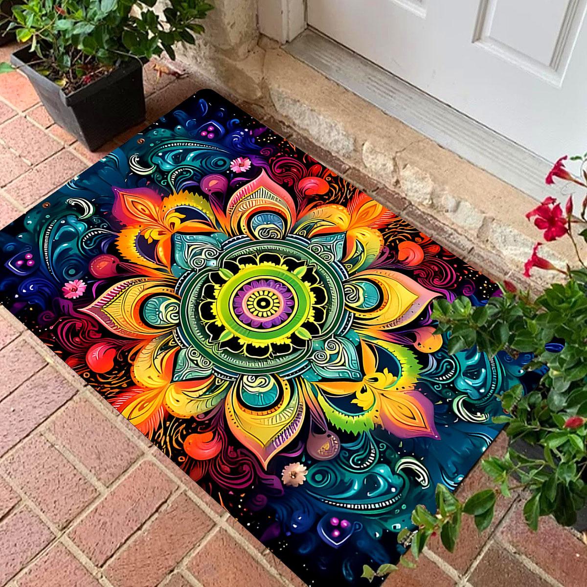1pc Abstract Colorful Floral Pattern Door Mat, Non-slip Floor Mat, Suitable for Living Room, Bedroom, Holiday Home Decoration 40x60cm
1pc Abstract Colorful Floral Pattern Door Mat, Non-slip Floor Mat, Suitable for Living Room, Bedroom, Holiday Home Decoration 40x60cm