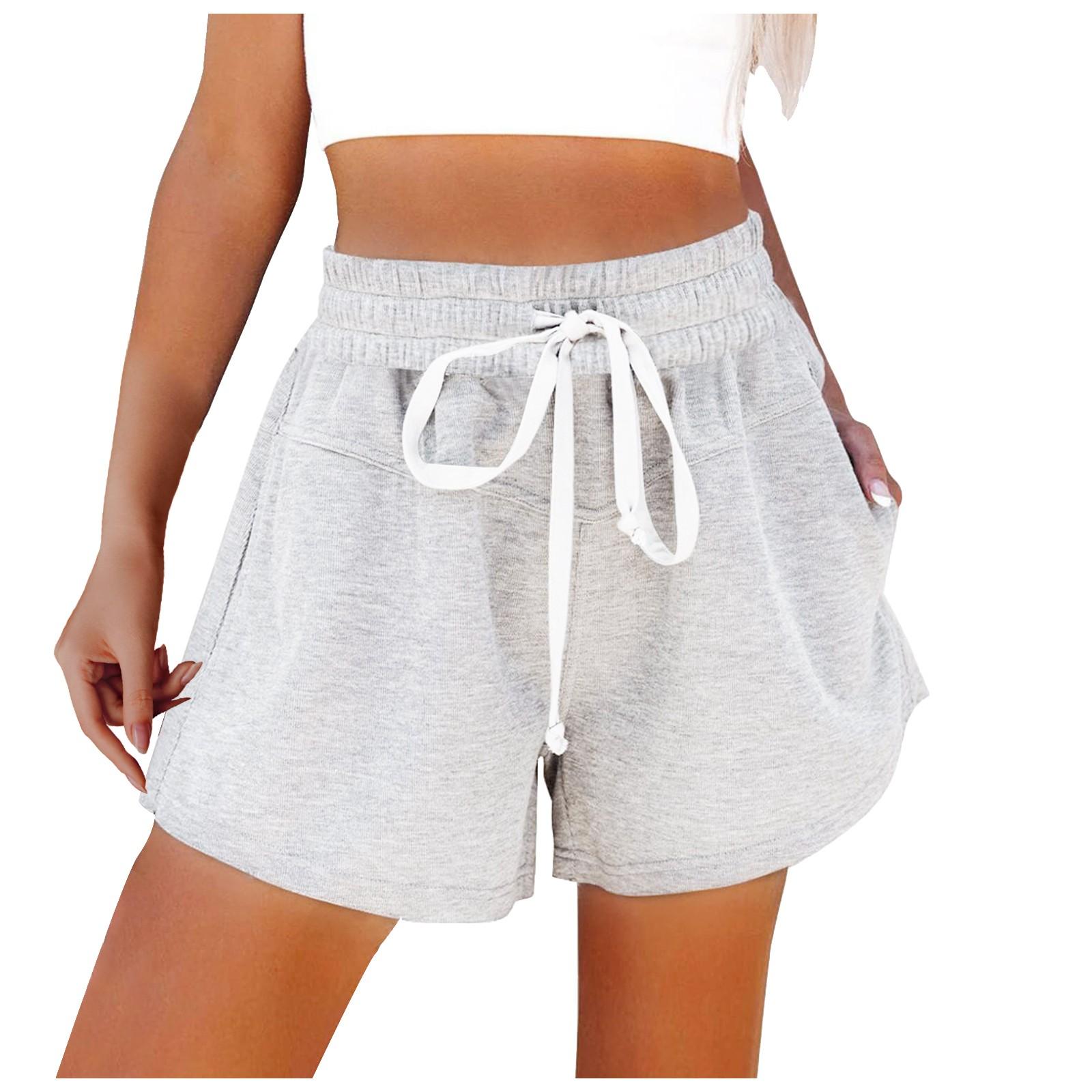 Шорты для женщин, повседневные летние удобные пляжные шорты с высокой талией и карманами XL серый
Шорты для женщин, повседневные летние удобные пляжные шорты с высокой талией и карманами XL серый