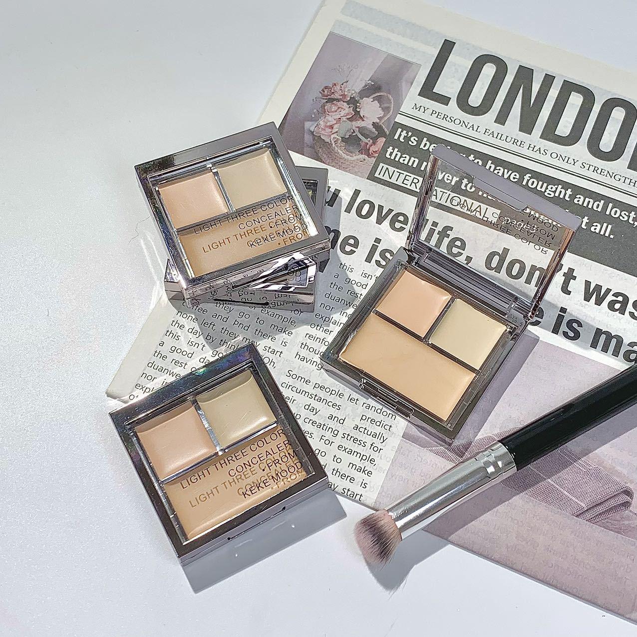 Kekemood 3-Color Concealer Palette: Covers Spots, Acne, Dark Circles; Brightens, Contours; Natural & Versatile Makeup.
Kekemood 3-Color Concealer Palette: Covers Spots, Acne, Dark Circles; Brightens, Contours; Natural & Versatile Makeup.