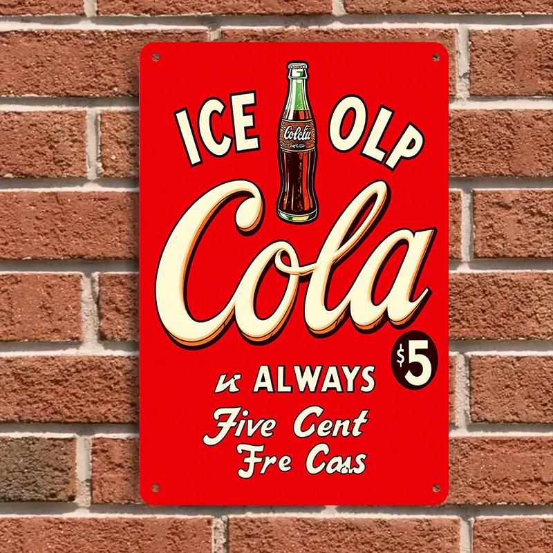 1PC 2D flat vintage Coca Cola tin painting plaque classic red advertising poster decoration painting home bar wall pendant Ameri (as the picture,20x30cm)
1PC 2D flat vintage Coca Cola tin painting plaque classic red advertising poster decoration painting home bar wall pendant Ameri (as the picture,20x30cm)