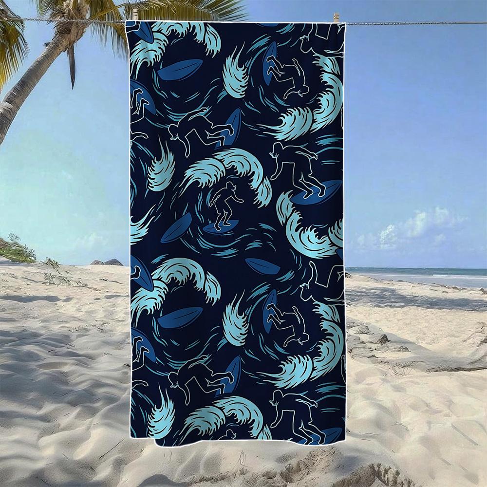 Fish School & Swirl Wave Pattern Beach Towel, Soft Quick-Drying, Perfect For Portable Outdoor Travel, Camping And Summer Beach W40*H60(CM)
Fish School & Swirl Wave Pattern Beach Towel, Soft Quick-Drying, Perfect For Portable Outdoor Travel, Camping And Summer Beach W40*H60(CM)