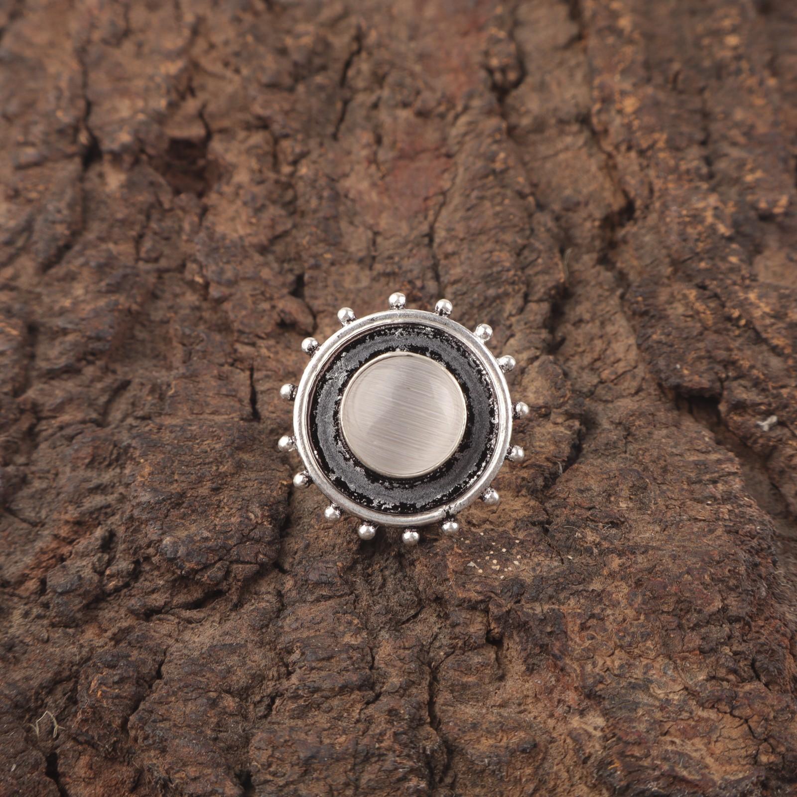 Селенитовый камень День дружбы Бохо Вечность Корона чакры Кольцо Ювелирные изделия Серебро 925 пробы RR-49-39 15