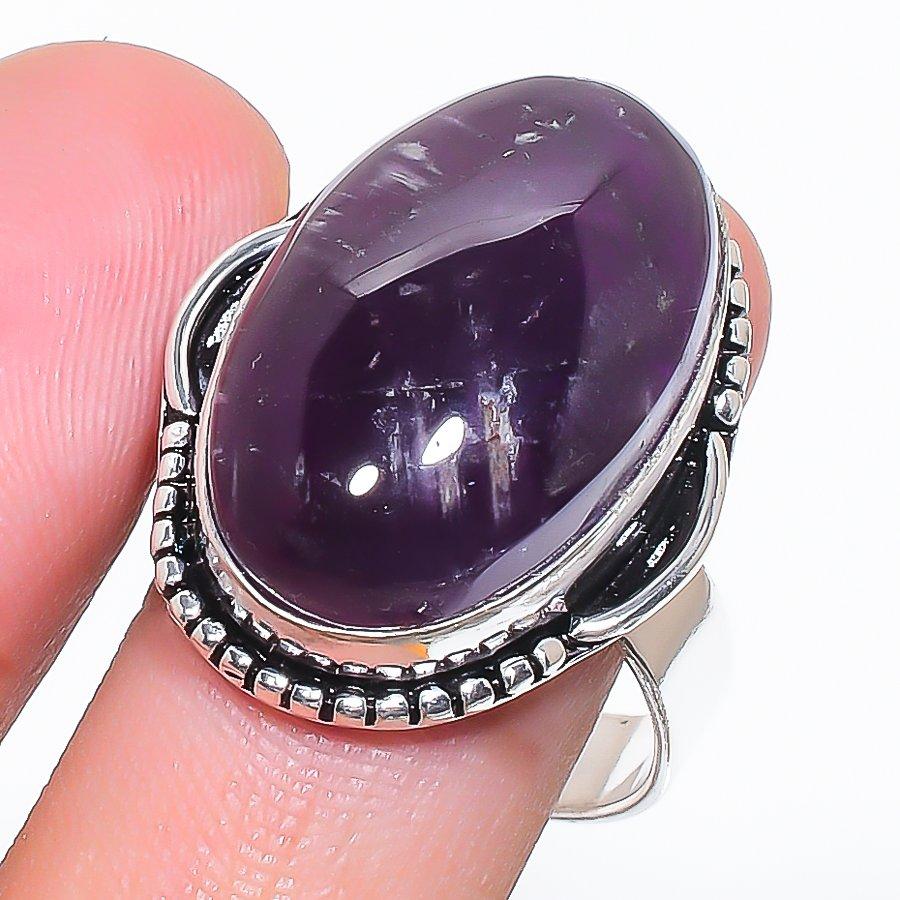 Natural Sage Amethyst Gemstone 925 Sterling Silver Jewelry Ring Size 11 AR-16693
Natural Sage Amethyst Gemstone 925 Sterling Silver Jewelry Ring Size 11 AR-16693