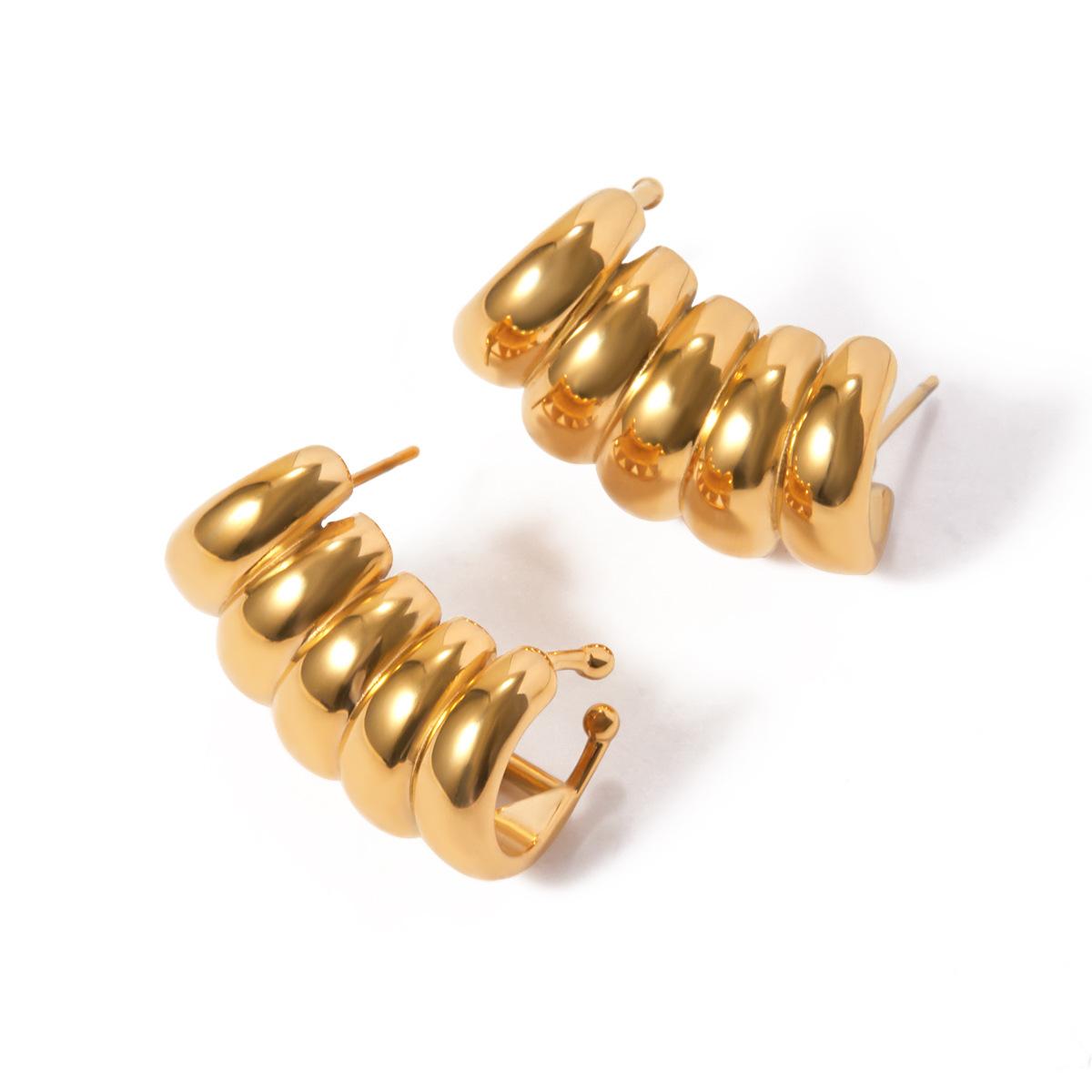 New Trendy Multilayer C Shape Ear Cuff Gold Plated Stainless Steel Clip Earrings for Women Cartilage Climbing Earring Piercing
New Trendy Multilayer C Shape Ear Cuff Gold Plated Stainless Steel Clip Earrings for Women Cartilage Climbing Earring Piercing
