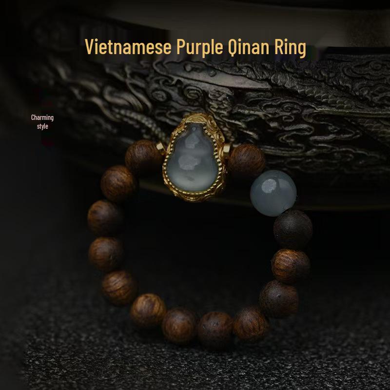 Vietnam Purple Qi Agarwood Women s Ring - Latest Gift Style with Sinking Water Gourd Design
Vietnam Purple Qi Agarwood Women s Ring - Latest Gift Style with Sinking Water Gourd Design