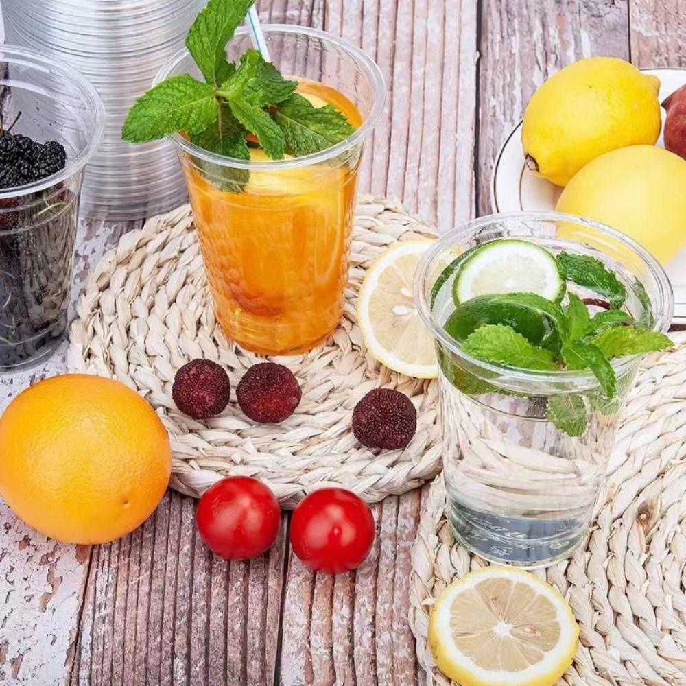 50PCS 450ml Clear Plastic Cups with Lid Ice Coffee Cup Milktea Cup Drinking Cups Commercial
50PCS 450ml Clear Plastic Cups with Lid Ice Coffee Cup Milktea Cup Drinking Cups Commercial