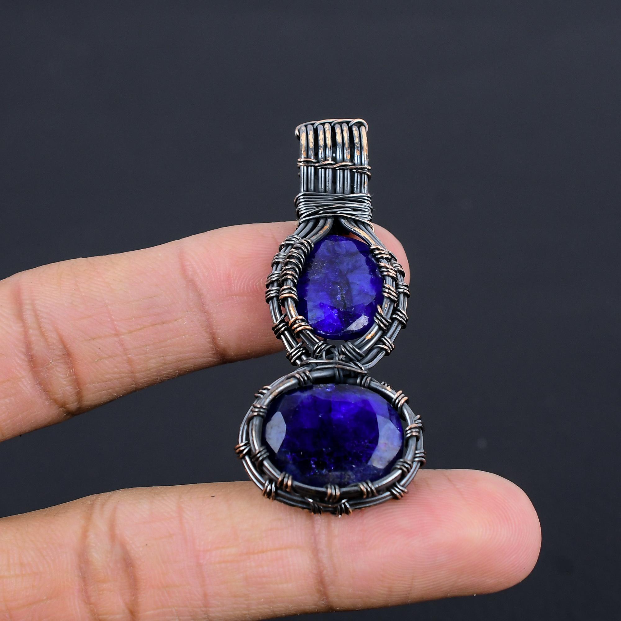 Кулон с синим сапфиром, Кулон с драгоценным камнем ручной работы, Кулон, обернутый медной проволокой 999 пробы, Антикварное украшение, Для подарка на помолвку 2.55 Inches
Кулон с синим сапфиром, Кулон с драгоценным камнем ручной работы, Кулон, обернутый медной проволокой 999 пробы, Антикварное украшение, Для подарка на помолвку 2.55 Inches