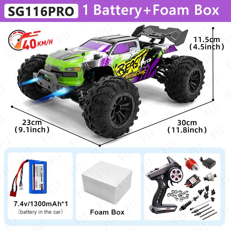 ZLL SG116 MAX RC Car 80KM/H High Speed Off-Road Drift Car Brushless 4WD Professional Racing Cars Remote Control Car for Adults
ZLL SG116 MAX RC Car 80KM/H High Speed Off-Road Drift Car Brushless 4WD Professional Racing Cars Remote Control Car for Adults