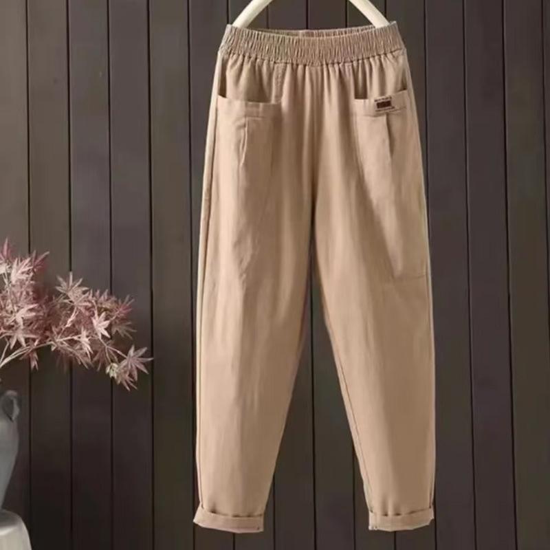Женские укороченные брюки из стираного хлопка на весну 2023 года - Эластичная талия, Свободный крой, Прямые штанины, Женские повседневные брюки 5XL for 135-145 jin хаки
Женские укороченные брюки из стираного хлопка на весну 2023 года - Эластичная талия, Свободный крой, Прямые штанины, Женские повседневные брюки 5XL for 135-145 jin хаки