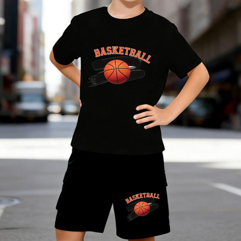 Boys 2 Piece Basketball Themed Printed Outfit, Short Sleeve T-Shirt and Shorts Set for Kids Age 5-14, White Sporty Casual Summer Clothes 5-6 Years чёрный
Boys 2 Piece Basketball Themed Printed Outfit, Short Sleeve T-Shirt and Shorts Set for Kids Age 5-14, White Sporty Casual Summer Clothes 5-6 Years чёрный
