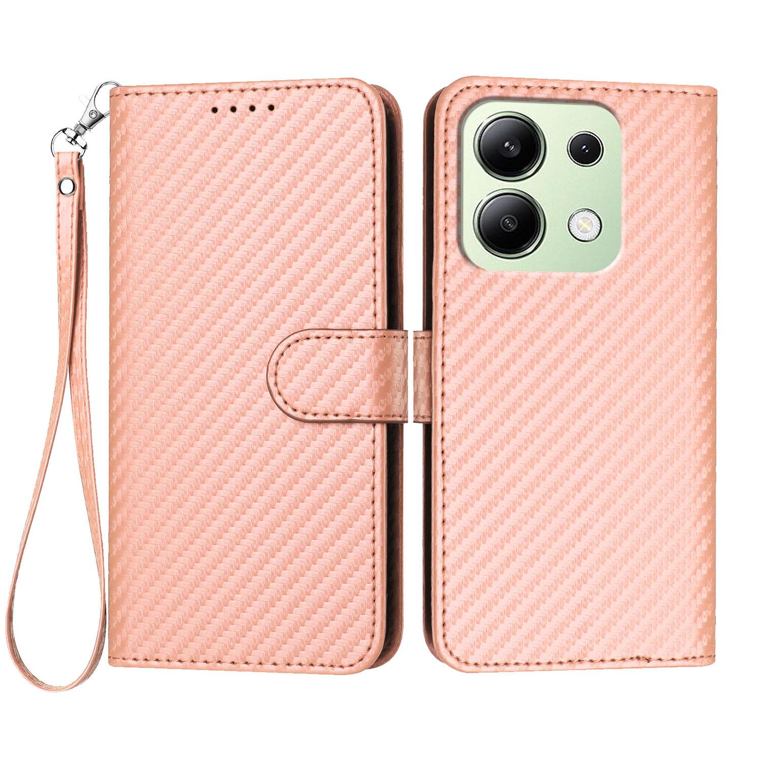 Для Xiaomi Redmi Note 13 4G Чохол-гаманець з ремінцем Шкіряний мобільний чохол з текстурою вуглецевого волокна Pink
Для Xiaomi Redmi Note 13 4G Чохол-гаманець з ремінцем Шкіряний мобільний чохол з текстурою вуглецевого волокна Pink