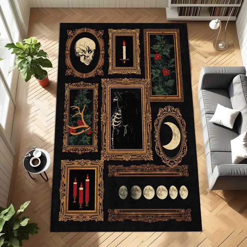 Retro Skull Gothic Style Carpet Mysterious Dark Crow Living Room Home Decor Sofa Rug Bedroom Bedside Rug Coffee Table Mat 50X80CM
Retro Skull Gothic Style Carpet Mysterious Dark Crow Living Room Home Decor Sofa Rug Bedroom Bedside Rug Coffee Table Mat 50X80CM