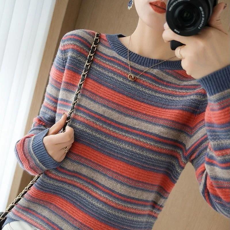 Осень Зима Женский Свитер Водолазка Длинный Рукав Теплые Пуловеры Мода Полоска Трикотаж Корейская Базовая Джемпер XXL
Осень Зима Женский Свитер Водолазка Длинный Рукав Теплые Пуловеры Мода Полоска Трикотаж Корейская Базовая Джемпер XXL