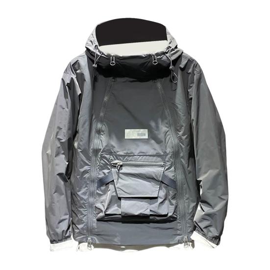 Men Trench Coat Hooded Drawstring Long Sleeve Double Zipper Cargo Tops Solid Color Large Pocket Street XXXL сірий
Men Trench Coat Hooded Drawstring Long Sleeve Double Zipper Cargo Tops Solid Color Large Pocket Street XXXL сірий