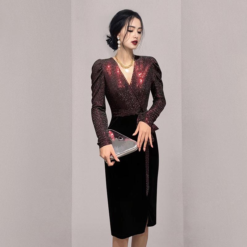Осень-зима Vestidos Elegantes Раструб/Облегающее платье-русалка Femme Винтажные платья с разрезом
Осень-зима Vestidos Elegantes Раструб/Облегающее платье-русалка Femme Винтажные платья с разрезом