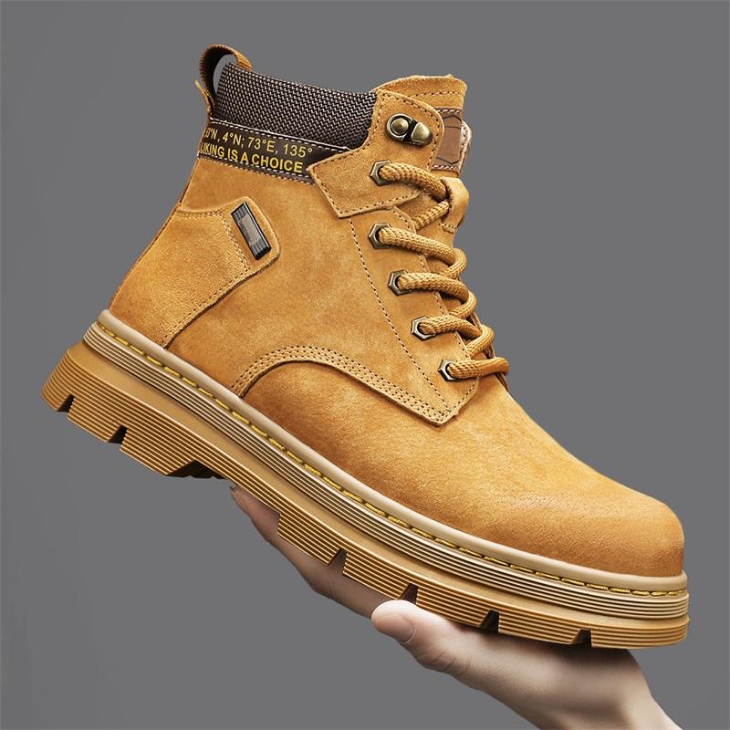 Чоловіче взуття Товста підошва зносостійка підйом антиковзка дихаюча дезодоруюча високі робочі черевики Шкіряні великі жовті черевики великого розміру чоловічі черевики 39
Чоловіче взуття Товста підошва зносостійка підйом антиковзка дихаюча дезодоруюча високі робочі черевики Шкіряні великі жовті черевики великого розміру чоловічі черевики 39